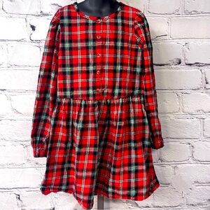Cat & Jack • Holiday plaid dress • Size 7/8